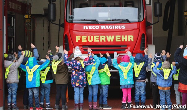 Zum VB gehören auch Besuche bei der Feuerwehr Wetter (Ruhr).
